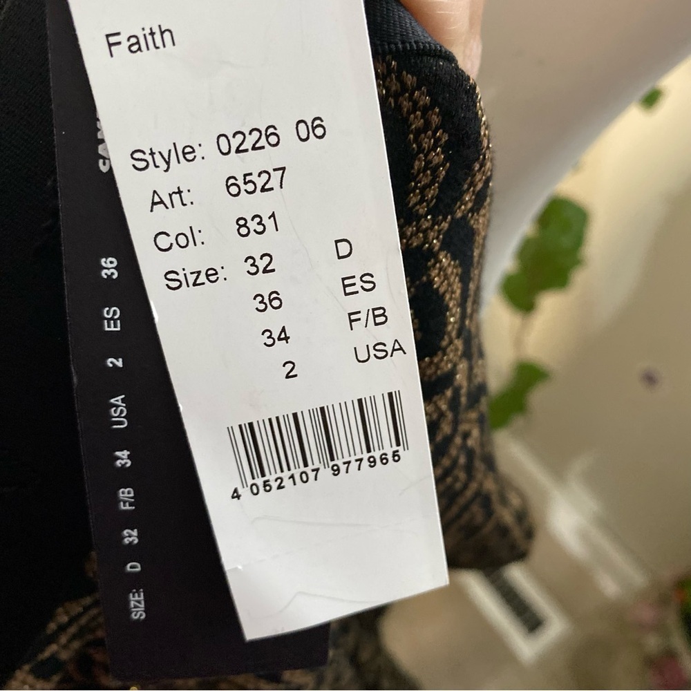 CAMBIO Faith patterned lurex trousers Patterned Black and Gold Women's Pants S2 - Picture 11 of 16